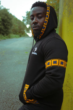 Unisex Nacirfa Ankara Hoody (Black)