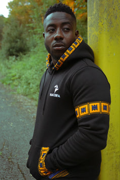 Unisex Nacirfa Ankara Hoody (Black)
